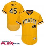 Camiseta Beisbol Hombre Pittsburgh Pirates Gerrit Cole Autentico Coleccion Oro Flex Base Jugador