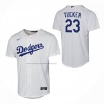 Camiseta Beisbol Nino Los Angeles Dodgers Kyle Tucker Primera Replica Blanco Camiseta Beisbol Nino Los Angeles Dodgers Kyle Tucker Primera Replica Blanco