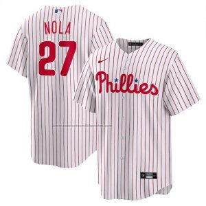 Camiseta Beisbol Hombre Philadelphia Phillies Aaron Nola Home Replica Blanco