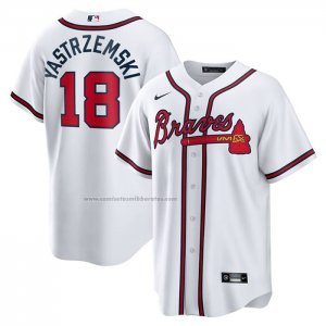 Camiseta Beisbol Hombre Atlanta Braves Mike Yastrzemski Replica Blanco Camiseta Beisbol Hombre Atlanta Braves Mike Yastrzemski Replica Blanco