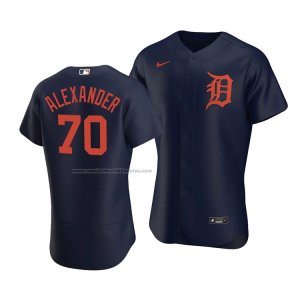 Camiseta Beisbol Hombre Detroit Tigers Tyler Alexander Autentico Alterno Azul