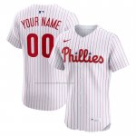 Camiseta Beisbol Hombre Philadelphia Phillies Elite Personalizada Blanco