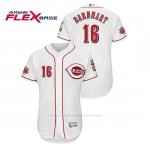 Camiseta Beisbol Hombre Cincinnati Reds Tucker Barnhart 150th Aniversario Patch Flex Base Blanco