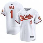 Camiseta Beisbol Hombre Baltimore Orioles #1 Dad Primera Limited Blanco