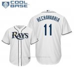 Camiseta Beisbol Hombre Tampa Bay Rays Adeiny Hechavarria Cool Base 1ª Blanco