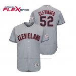 Camiseta Beisbol Hombre Cleveland Indians Mike Clevinger 2019 All Star Game Patch Flex Base Gris