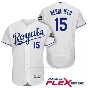 Camiseta Beisbol Hombre Kansas City Royals Whit Merrifield Blanco 50th Season Flex Base