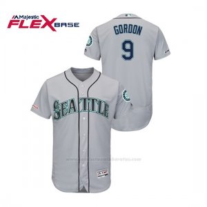 Camiseta Beisbol Hombre Seattle Mariners Dee Gordon 150th Aniversario Patch Autentico Flex Base Gris