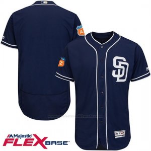 Camiseta Beisbol Hombre San Diego Padres Blank Azul Flex Base Autentico Coleccion Entrenamiento de Primavera
