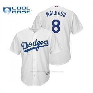 Camiseta Beisbol Hombre Los Angeles Dodgers Manny Machado Cool Base Official 1ª Blanco