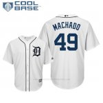 Camiseta Beisbol Hombre Tigers Dixon Machado Cool Base 1ª Blanco