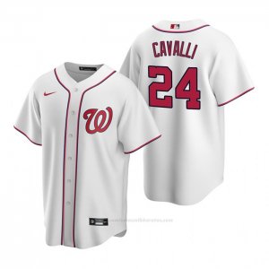 Camiseta Beisbol Hombre Washington Nationals Cade Cavalli Replica 2020 Blanco