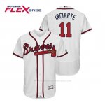 Camiseta Beisbol Hombre Atlanta Braves Ender Inciarte Flex Base Autentico Collezione Home 2019 Blanco