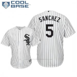 Camiseta Beisbol Hombre Chicago White Sox Yolmer Sanchez Cool Base 1ª Blanco