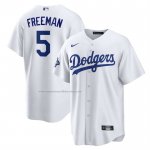 Camiseta Beisbol Hombre Los Angeles Dodgers Freddie Freeman Campeones Serie Mundial 2025 Primera Replica Blanco Camiseta Beisbol Hombre Los Angeles Dodgers Freddie Freeman Campeones Serie Mundial 2025 Primera Replica Blanco