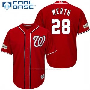 Camiseta Beisbol Hombre Washington Nationals 2017 Postemporada Jayson Werth Scarlet Cool Base