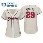 Camiseta Beisbol Mujer Atlanta Braves John Smoltz Cool Base Majestic Alternato 2019 Crema