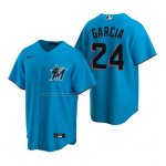 Camiseta Beisbol Hombre Miami Marlins Avisail Garcia Replica Alterno Azul