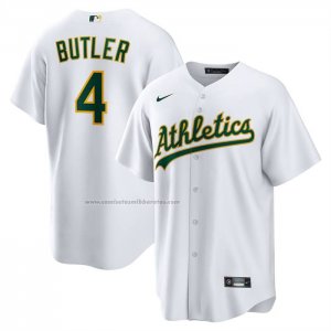Camiseta Beisbol Hombre Oakland Athletics Lawrence Butler Primera Replica Blanco