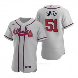 Camiseta Beisbol Hombre Atlanta Braves Will Smith Autentico 2020 Road Gris