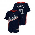 Camiseta Beisbol Nino All Star Game Jose Ramirez 2018 1ª Run Derby American League Azul