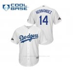 Camiseta Beisbol Hombre Los Angeles Dodgers Enrique Hernandez 2019 Postseason Cool Base Blanco