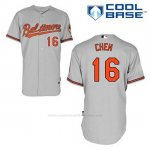 Camiseta Beisbol Hombre Baltimore Orioles 16 Wei Yin Chen Gris Cool Base