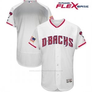 Camiseta Beisbol Hombre Arizona Diamondbacks 2017 Estrellas y Rayas Blanco Flex Base