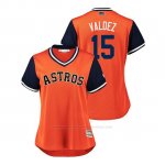 Camiseta Beisbol Mujer Houston Astros Martin Maldonado 2018 Llws Players Weekend Valdez Orange