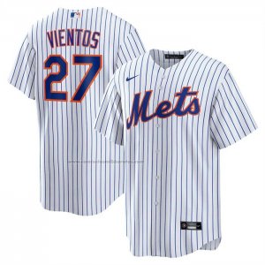 Camiseta Beisbol Hombre New York Mets Mark Vientos Primera Replica Blanco