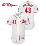 Camiseta Beisbol Hombre Cincinnati Reds Scott Schebler 150th Aniversario Patch Flex Base Blanco