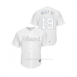 Camiseta Beisbol Hombre Miami Marlins Miguel Rojas 2019 Players Weekend Replica Blanco