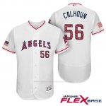 Camiseta Beisbol Hombre Los Angeles Angels 2017 Estrellas y Rayas Kole Calhoun Blanco Flex Base