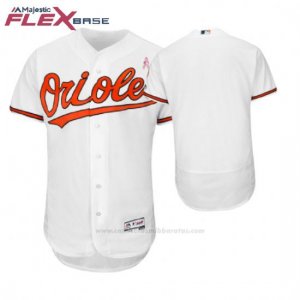 Camiseta Beisbol Hombre Baltimore Orioles Blanco 2018 Dia de la Madre Flex Base