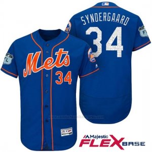 Camiseta Beisbol Hombre New York Mets Noah Syndergaard 2017 Entrenamiento de Primavera Flex Base Jugador