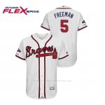 Camiseta Beisbol Hombre Atlanta Braves Freddie Freeman 2019 Postseason Flex Base Blanco
