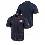 Camiseta Beisbol Hombre Houston Astros Button-Down Stitches Team Color Azul