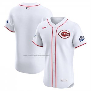 Camiseta Beisbol Hombre Cincinnati Reds 2025 MLB Speedway Classic Primera Elite Blanco