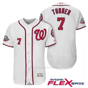 Camiseta Beisbol Hombre Washington Nationals Trea Turner Blanco 2018 All Star 1ª Flex Base