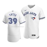 Camiseta Beisbol Hombre Toronto Blue Jays Kirby Yates Autentico Primera Blanco