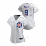 Camiseta Beisbol Mujer Chicago Cubs Javier Baez 2020 Replica Primera Blanco