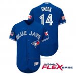Camiseta Beisbol Hombre Toronto Blue Jays Justin Smoak 2018 Stars & Stripes Flex Base Royal