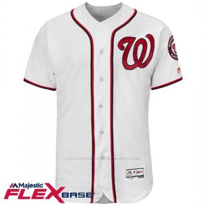 Camiseta Beisbol Hombre Washington Nationals Blank Blanco Flex Base Autentico Coleccion
