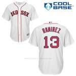 Camiseta Beisbol Hombre Boston Red Sox 13 Hanley Ramirez Blanco 1ª Cool Base