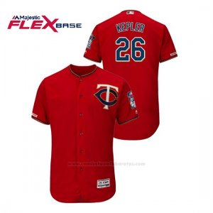 Camiseta Beisbol Hombre Minnesota Twins Max Kepler 150th Aniversario Patch Autentico Flex Base Rojo