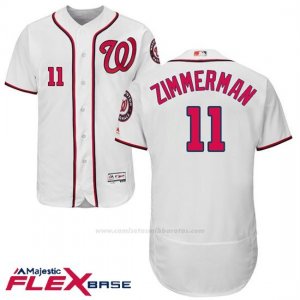 Camiseta Beisbol Hombre Washington Nationals Ryan Zimmerman Autentico Coleccion Flex Base Blanco
