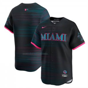 Camiseta Beisbol Hombre Miami Marlins 2025 City Connect Limited Negro