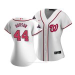 Camiseta Beisbol Mujer Washington Nationals Daniel Hudson Primera Replica Blanco