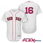 Camiseta Beisbol Hombre Boston Red Sox 16 Andrew Benintendi Blanco 1ª Autentico Flex Base