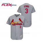 Camiseta Beisbol Hombre St. Louis Cardinals Jedd Gyorko 150th Aniversario Patch Autentico Flex Base Gris